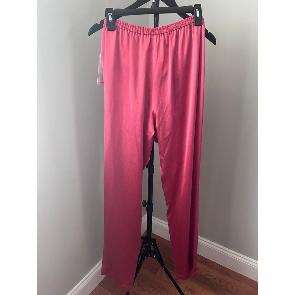 NWT Catherine Regehr Saks Fifth Avenue 100% Silk Pull On Pants Coral Sz 8